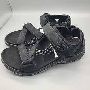Ecco Men Sandals Sz 7-7.5/ 41 Offroad Yucatan Coast Black Textile Comfort New